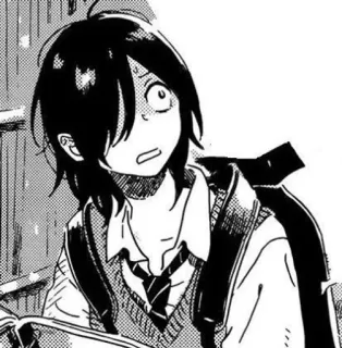 🖤 动漫, 漫画, 学校, 男孩, 学生, 制服 telegram sticker