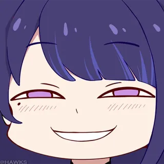 💠 @HAWKS anime, cartoon, digital art, smirking, character telegram sticker