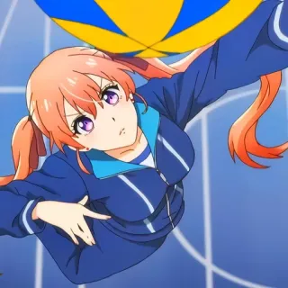 🙂 anime, volleyball, sports, cartoon telegram sticker