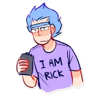 🥃 Rick Sanchez Rick and Morty I AM RICK rick sanchez, rick and morty, kartun, stiker, animasi, humor telegram sticker