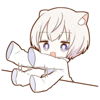 🙌 anime, cartoon, kawaii, sticker, cute, character telegram sticker