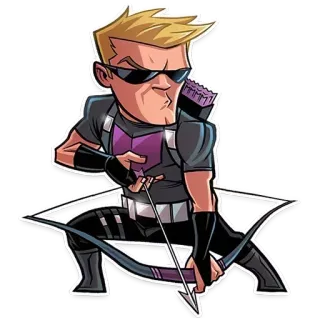 😅 Hawkeye 마블, 만화, 슈퍼히어로, 궁수, 어벤져스 telegram sticker
