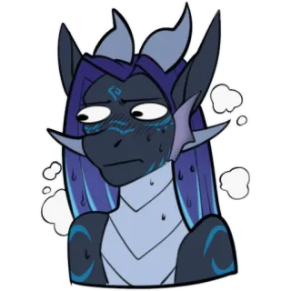 🥵 elf, cartoon, expression, embarrassed, sweating, character, anime telegram sticker