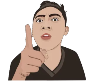 😾 minh họa, hoạt hình, người, cử chỉ, ngón tay telegram sticker