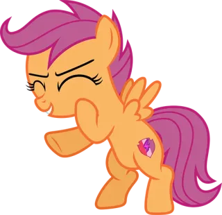 😆 Scootaloo My Little Pony My Little Pony, Scootaloo, Cartoon, Pegasus, Pony whatsapp sticker