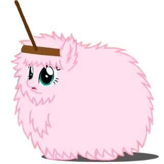 ☹ My Little Pony, cartoon, pink, fluffy, pony telegram sticker