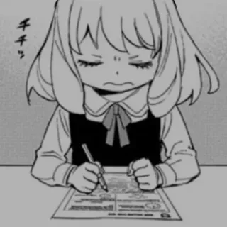 🎀 Anya Forger Spy × Family チチ Anime, Manga, Spy Family, Anya Forger, Süß, Zeichnung, Schreiben telegram sticker