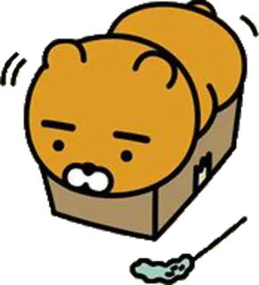 🙇 Ryan Cartoon, Figur, Niedlich, Tier, Ryan, Kakao Freunde whatsapp sticker
