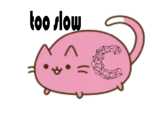 🙅 gato, rosa, dibujos animados, pegatina, animal whatsapp sticker