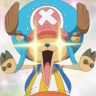 🤩 Tony Tony Chopper One Piece Anime, Renne, Excité, Shonen, Pirates au chapeau de paille telegram sticker