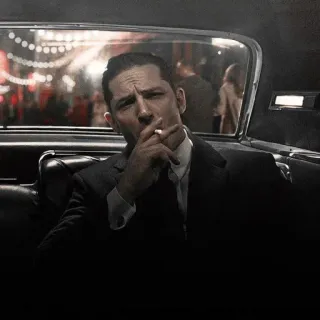 🗿 man, cigarette, smoking, suit, car, inside, adult, night telegram sticker