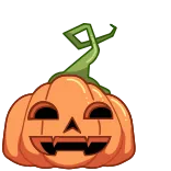 🦇 pumpkin, halloween, jack-o-lantern, fall, holiday, orange, gourd telegram sticker