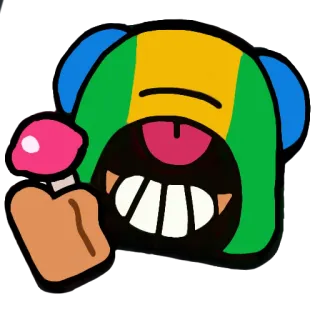 😁 Leon Brawl Stars Леон, Brawl Stars, Видеоигра, Персонаж whatsapp sticker