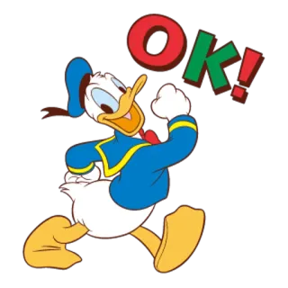 🎅 Donald Duck OK! Cartoon, Donald Duck, Ok, Disney, Positiv, Zustimmung telegram sticker