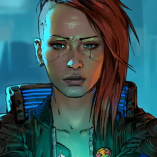 😁 V Cyberpunk 2077 cyberpunk, v, character, woman, video game telegram sticker