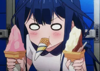 🖇 Anime Mädchen, Eis, Dessert, Süß, Essen whatsapp sticker