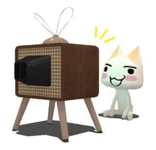 🎲 gatto, tv, cartone animato, carino telegram sticker