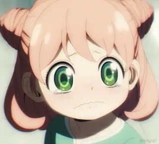 😢 Anya Forger Spy x Family anime, manga, Anya, Spy x Family, triste, lindo, dibujos animados telegram sticker