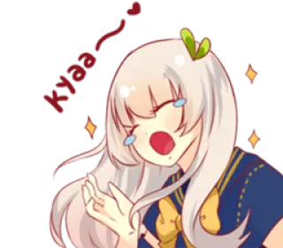😪 Kyaaa Anime, cewek, menangis, kawaii, imut, berkilau telegram sticker