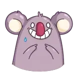 😬 Коала, Мультфильм, Милый, Смешной, Наклейка whatsapp sticker