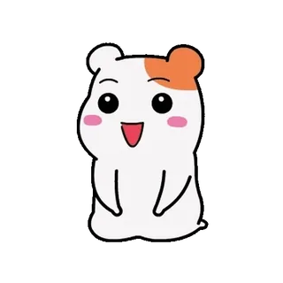 💬 Desenho animado, Fofo, Hamster, Animal, Kawaii, Adesivo telegram sticker