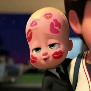 💋 Boss Baby The Boss Baby Dessin animé, Bébé, Film, Lèvres, Baisers, Animation telegram sticker