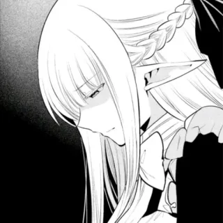 😓 Elfo, Anime, Mangá, Ilustração, Retrato telegram sticker