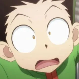 😧 Gon Freecss Hunter x Hunter anime, gon freecss, hunter x hunter, shocked telegram sticker