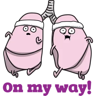 🚶 poumons, course, exercice, santé, dessin animé whatsapp sticker