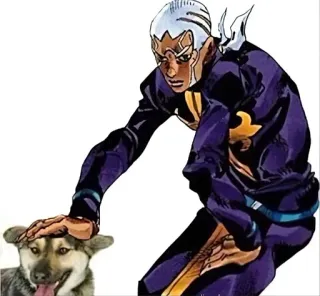 🤗 Enrico Pucci JoJo's Bizarre Adventure Anime, Manga, Hund, Charakter, Enrico Pucci telegram sticker