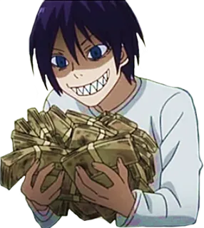 🤑 Yato Noragami Anime, Personaje, Manga, Dinero, Dios, Yato, Noragami whatsapp sticker