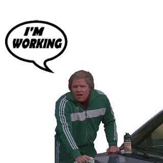 🔧 I'M WORKING working, man, cleaning, car telegram sticker