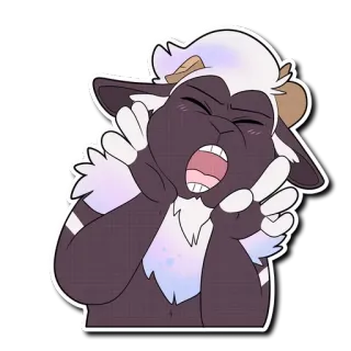 🥳 绵羊, 动物, 卡通, 可爱, 搞笑 telegram sticker