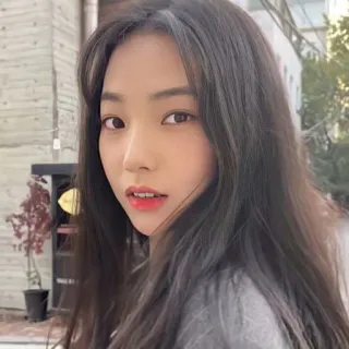 🌸 인물사진, 여자, 소녀, 아시아인, 갈색머리, 한국인, 미인 telegram sticker