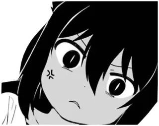 💢️ Anime, Enojado, Chica gato, Lindo, Manga, Kawaii, Sticker, Meme telegram sticker