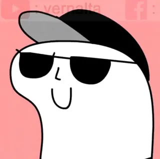 ✨ cartoon, cool, sunglasses, hat, character, funny whatsapp sticker