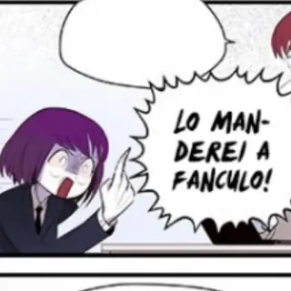 😡 LO MANDEREI A FANCULO! środkowy palec, obraźliwe, obelga, kreskówka, złość, frustracja telegram sticker