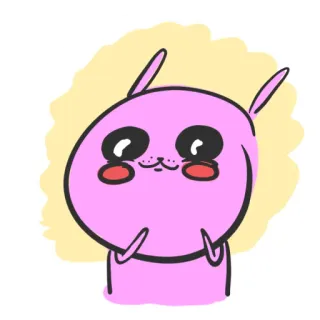 😊 Desenho animado, Animal, Adesivo, Fofo, Coelho telegram sticker