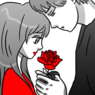 🌹 rosa, amore, romanticismo, coppia, san valentino telegram sticker