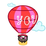 😍 LOVE amore, palloncino, aria, cuori, romantico, San Valentino telegram sticker