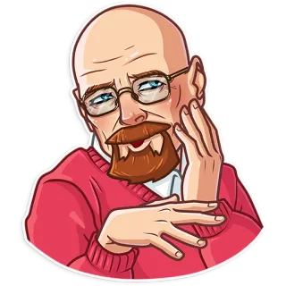 ☺️ Walter White Breaking Bad Breaking Bad, Walter White, Heisenberg, TV Serie, Charakter telegram sticker