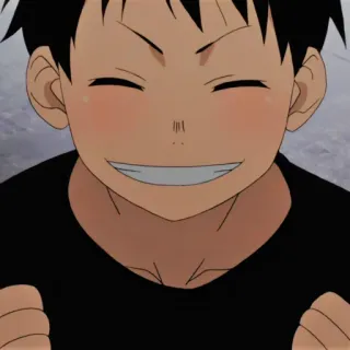 😁 Animé, Garçon, Joyeux, Sourire, Dessin animé telegram sticker