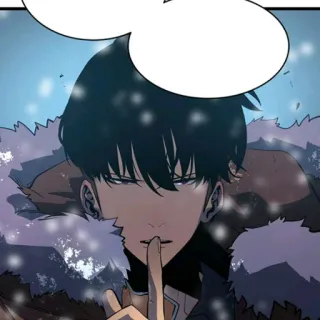 🍷 anime, man, finger to lips, shush, silence telegram sticker