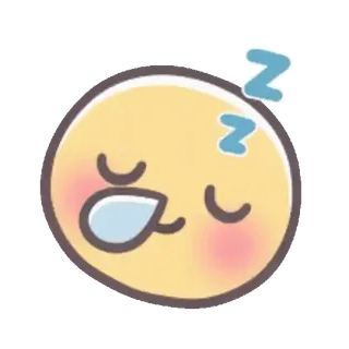 🤗 Emoji, Müde, Schlafend, Zzz, Gesicht, Ausdruck, Cartoon telegram sticker