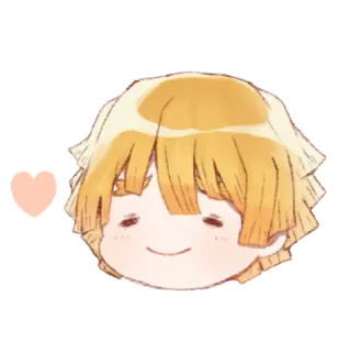 ⚡️ Zenitsu Agatsuma Demon Slayer 动漫, 漫画, 鬼灭之刃, 我妻善逸, 可爱, 爱心 whatsapp sticker