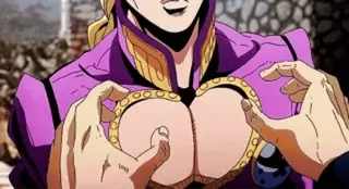 😠 Giorno Giovanna JoJo's Bizarre Adventure anime, jojo, giogio, manga, character telegram sticker