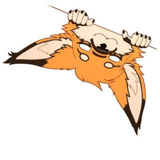 👀 binatang, berbulu, rubah, kartun, gantung, imut telegram sticker