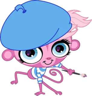 ✏ LPS, Littlest Pet Shop, Affe, Cartoon, Tier telegram sticker