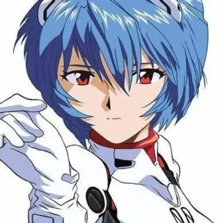 🌟 Rei Ayanami Neon Genesis Evangelion Anime, Rei Ayanami, Evangelion, Charakter, Manga telegram sticker