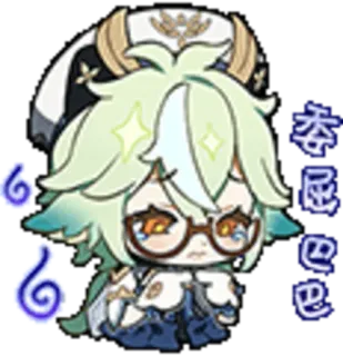 ⭐️ Sucrose Genshin Impact 委屈巴巴 anime, genshin impact, sucrose, sticker, cute, manga, kawaii telegram sticker